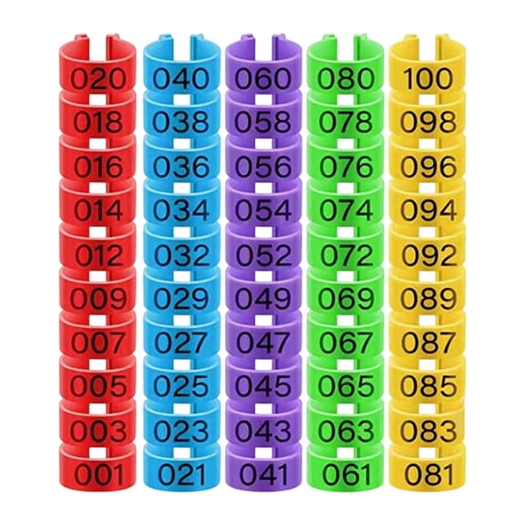 Bothyi 100Pcs Chicken Identification Bands Poultry Foot Rings for Ducks Goose Birds S