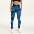 thumbnail image 6 of 3D Compression Legging Womens - Resistance Leggings Resistance Band Leggings High - Waisted & Stretchy Yoga Pants Blue S, 6 of 6