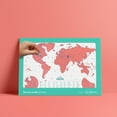 thumbnail image 7 of Luckies Scratch Map | Scratch Off World Map Poster | A3 Coral, 7 of 7