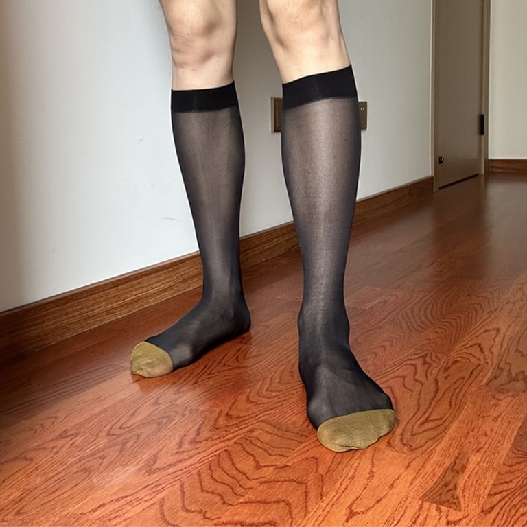 formal dress socks men Black Merino Wool Mid Calf Dress Socks main image 1