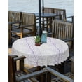 thumbnail image 2 of Boanket Outdoor Tablecloth with Umbrella Hole for Patio/Picnic/Party/Camping, Purple Botanical Waterproof Table Cloth Round Cover Washable, Farmhouse Spring Summer Branch Dia 60", 2 of 7