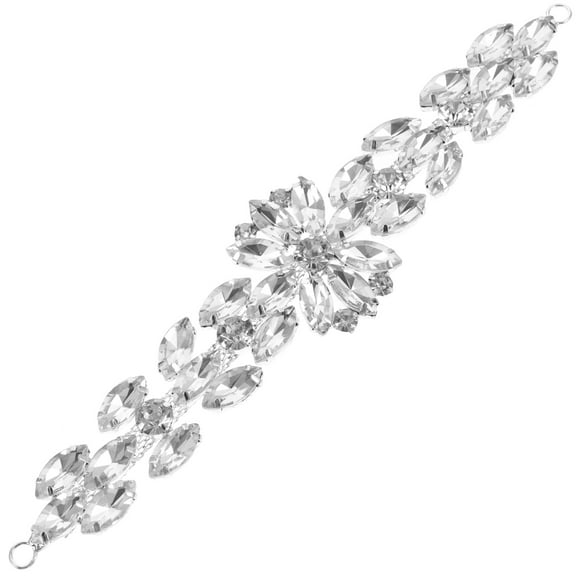 Toyvian White Rhinestone Wedding Patch for DIY Clothes Shoes and Crafts