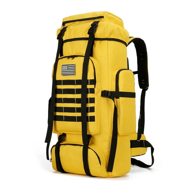 Mochila de senderismo W WINTMING 70L para hombre, impermeable, camuflaje