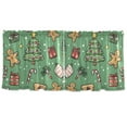 thumbnail image 7 of Yayeee Kitchen Curtains Tier Set of 2 Light Filtering 57"x24" Over Sink Window Panels, Christmas Cookies, 7 of 7
