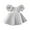 White, variant on Fesfesfes Toddler Girls Dress Solid Color Retro 3D Flowers Short Sleeve Birthday Party Gown Kids Dresses