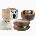 thumbnail image 4 of Quadrilateral Folding Cat Scratch Board, Toy 2026 New Extra Thick & Large Scratching Board with Bell Cardboard Toy Interactive Enrichment Toy for Indoor, 4 of 9