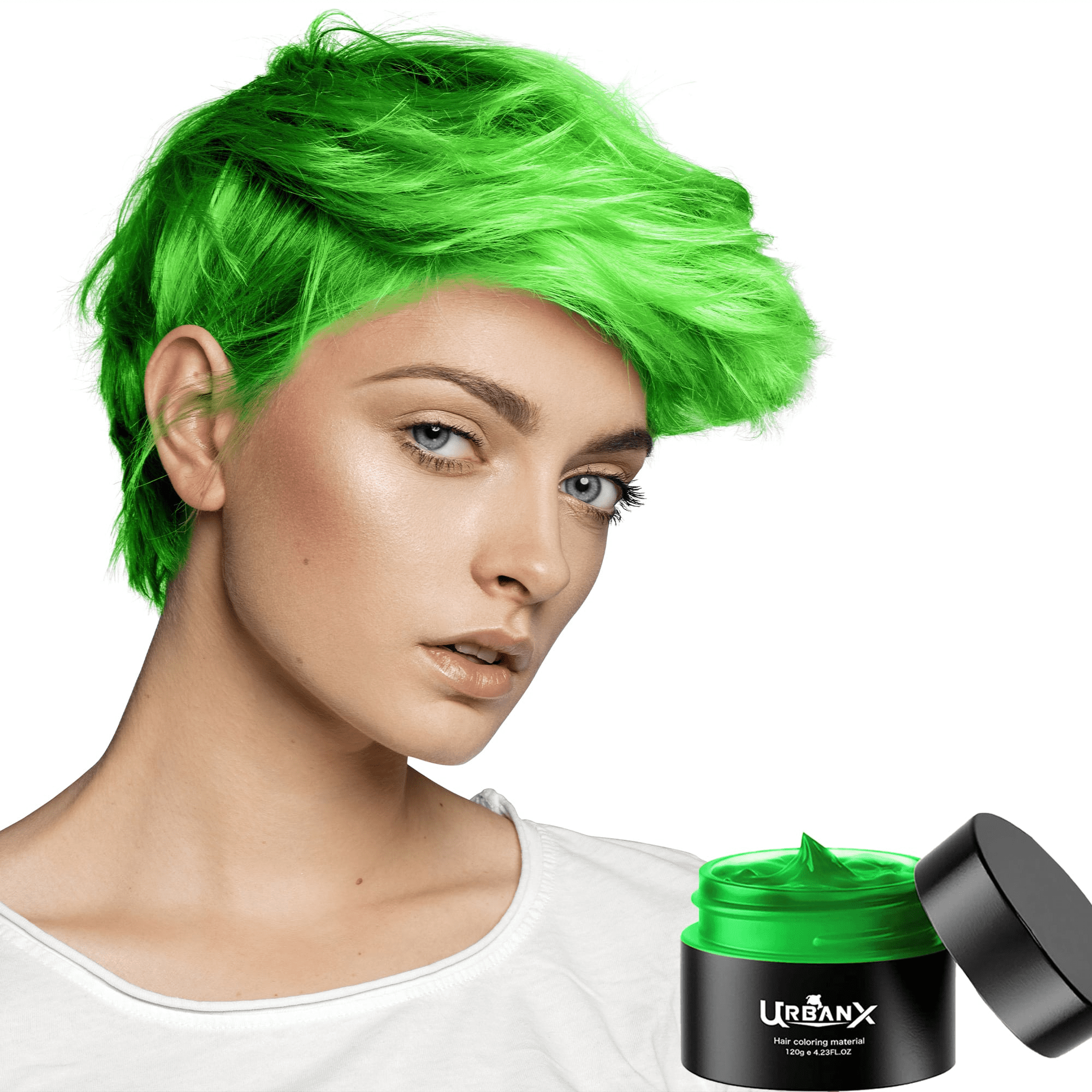 UrbanX Washable Hair Coloring Wax Material Unisex Color Dye Styling Cream  Natural Hairstyle for Short Hair Pomade Temporary Party Cosplay Natural  Ingredients - Green 