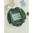thumbnail image 4 of 0-18M Infant Baby Boys Girls Bodysuit 3M 6M 12M 18M Long Sleeve Crew Neck Letters Football Print Jumpsuit Casual, 4 of 8