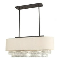 3 Light Linear Chandelier in Contemporary Style 12.25 inches Wide By 20.5 inches High Bailey Street Home 218-Bel-3110255
