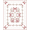 Pink, Pattern 1, variant on Design&I 8'x10' Washable Area Rug Snag-Free Circle Tied Seats Ribbon Symmetrical Motifs Pink Shaped for Dining Room, Large Office, Lounge