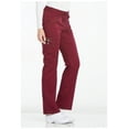 thumbnail image 4 of Dickies Essence Medical Scrubs Pant for Women Mid Rise Straight Leg Drawstring DK106, XXS, Wine, 4 of 7