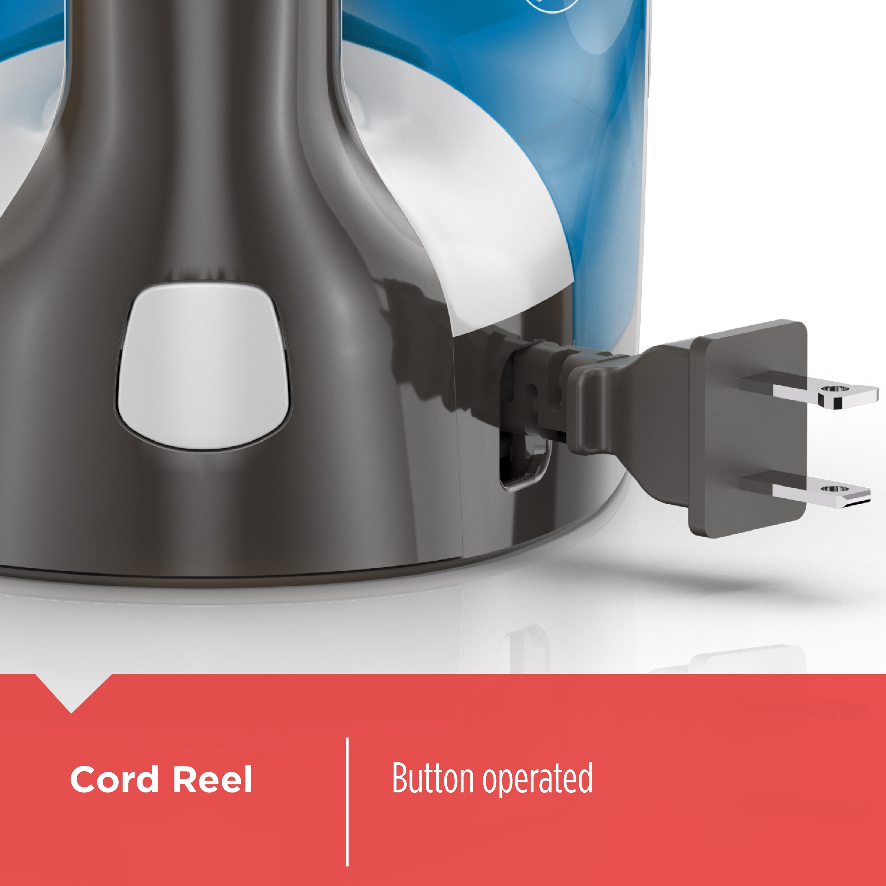 Black + Decker One Step Steam Cord Reel Iron ICR19XS, Color: Blue