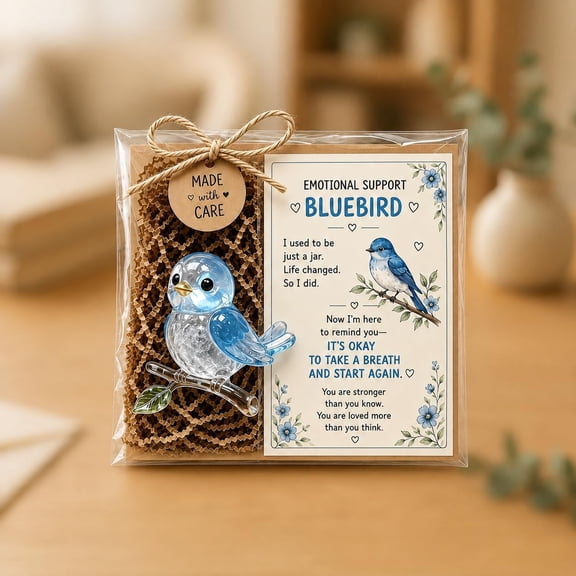 Emotional Support Glass Animal Gift Set for Family and Friend (E)