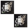 thumbnail image 3 of Billuyoard 1 juego moderno 3D acrílico reloj de pared cuadrados espejo de cuarzo pegatinas de pared moderno DIY pegatinas papel tapiz reloj, 3 of 6