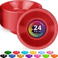 thumbnail image 6 of DecorRack 24 Small Disposable Plastic Bowls, 7 inch Party Bowls Red (Pack of 24), 6 of 6