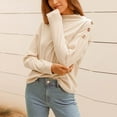 thumbnail image 2 of Blusa de manga larga para mujer, blusa de manga larga, suéter con cuello redondo, blusa de manga larga confiable y duradera, 2 of 6