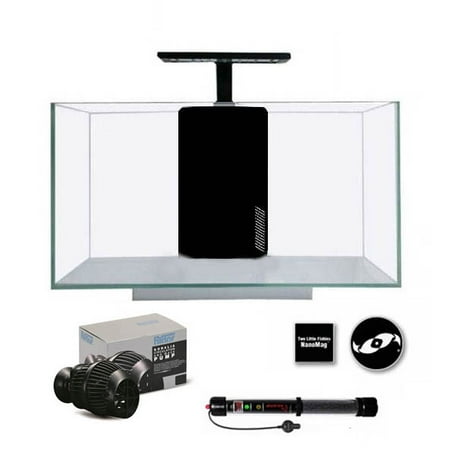 Jbj Lighting - JBJ Rimless Desktop 10 Gallon Flat Panel Aquarium w/ LED Light (RL-10-FP) UPGRADE PACKAGE