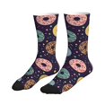 thumbnail image 4 of Crew Socks for Women Men Athletic - Donut Print No.9065 Soft Comfort Breathable Mid-Calf Sole Running Socks Womens Men, 4 of 7