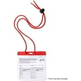 thumbnail image 4 of Bulk 100 Pack - Color Badge Holder Horizontal with Lanyard - Extra Large Color Top Card Sleeve (4 1/2 X 3 1/2 - Max Insert) w/ Solid Color Neck Cord for Events / Conventions by Specialist ID (Red), 4 of 4