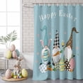 thumbnail image 6 of Shower Curtain for Bathroom Happy Easter Words Gnomes Waterproof Bath Curtains Shower Curtains with Hooks,Wantercolor Eggs Bathroom Curtain Privacy Drapes for Bathtubs Toilet 36x72in, 6 of 9