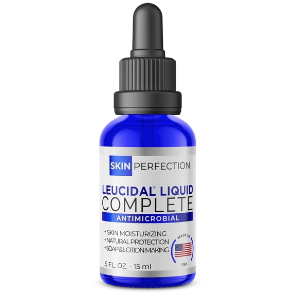 Skin Perfection Leucidal Liquid Complete Alternative Preservative for Lotion Making with Radish Root Liquid & Coconut Extract - Leucidal Complete Preservative for Cosmetics & Skincare Products 0.5oz