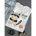 thumbnail image 3 of Raccoon Eating Cookies T-Shirt Women -Image by Shutterstock, Female Large, 3 of 4