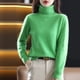 thumbnail image 2 of Suéter de cachemira 100 % visón nuevo de otoño e invierno de 2023, jersey de punto de cuello alto para mujer, top holgado de moda coreana para mujer, 2 of 5