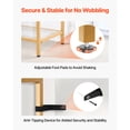 thumbnail image 6 of KFFKFF 3-Tier Glass Console Table with Tempered Glass Top and Sturdy Iron Frame, Modern Rectangular Side Table with Anti-Tip Design for Living Room, Hallway, Entryway, Foyer, Gold Finish, 6 of 9