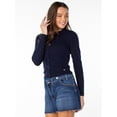 thumbnail image 4 of Celebrity Pink Women's and Women's Plus Mockneck Button Front Cardigan, Sizes XS-4X, 4 of 14