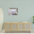 thumbnail image 2 of Stupell Industries Porch Chairs Overlooking the Tide Realistic Painting Framed Art Print Wall Art, 30x24, By Zhen-Huan Lu, 2 of 8