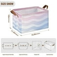 thumbnail image 7 of Yayeee Foldable Storage Basket for Shelves with Handles Set of 2 Waterproof Cloth Bins, Light Blue Gradient, 7 of 7