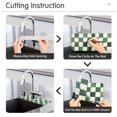 thumbnail image 5 of Yayeee Faucet Mat for Kitchen Sink 14.7" Diatomite Long Splash Guard Pad, Green and White Plaid Pattern, 5 of 7
