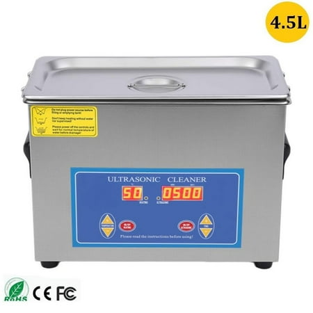 4.5L Stainless Steel Industry Heated Ultrasonic Cleaner with Heater Timer