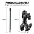 thumbnail image 3 of Camera Mount Clamp Handlebar Secure Action Camera Mount Stainless Steel, 3 of 8