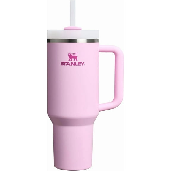 STANLEY Quencher H2.0 Tumbler with Handle and Straw 40 oz | Flowstate 3-Position Lid | Cup Holder Compatible for Travel | Insulated Stainless Steel Cup | BPA-Free | Cherry Blossom