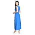 thumbnail image 3 of Vestido largo cintura smock Roman Fashion / Juvenil, 8801-SO (Azul claro) azul EG, 3 of 4