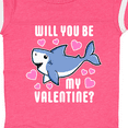 thumbnail image 4 of Inktastic Will You Be My Valentine with Cute Shark and Hearts Boys or Girls Baby Bodysuit, 4 of 5