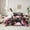 Black, variant on Manfei Retro Peony Twin Bedding Sets 7-Piece for Women Girls, Vintage Blossoms Bedding Comforter Set, Tropical Floral Sheet Sets, Pink Black Beige Bedroom Decor