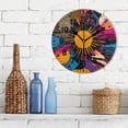 thumbnail image 3 of Yayeee 10" Wall Clock Battery Operated Quartz Round Silent Non-Ticking Home Decor, Futuristic Circles, 3 of 6