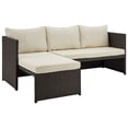 thumbnail image 4 of Manhattan Comfort Menton Steel Rattan 2-Piece Chair Lounge and 2 Seater with Coffee Table Patio Set in Cream, 4 of 5