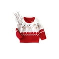 thumbnail image 2 of Douhoow Christmas Baby Sweater Winter Knitted Tops Elk Deer Pattern Sweater Newborn Costume, 2 of 8