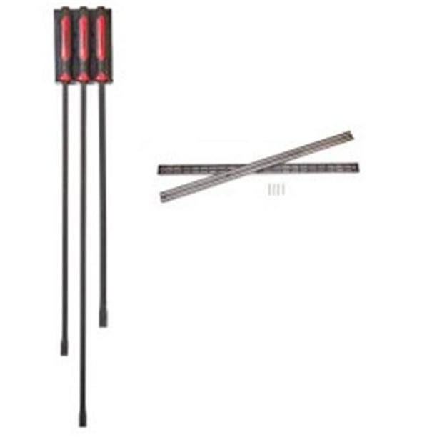 Mayhew MAY81397 Long Heavy Duty Pry Bar Set & Rack 3 Piece
