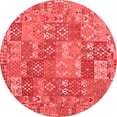thumbnail image 1 of Ahgly Company Indoor Round Southwestern Red Country Area Rugs, 4' Round, 1 of 4