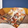 thumbnail image 4 of Happy Thanksgiving Chihuahua Give Thanks Fall Beanie Scarf Welcome Cozy Fleece Blanket Dog Lover Gifts Idea Warm Soft Throw Blanket - 00020, 4 of 5