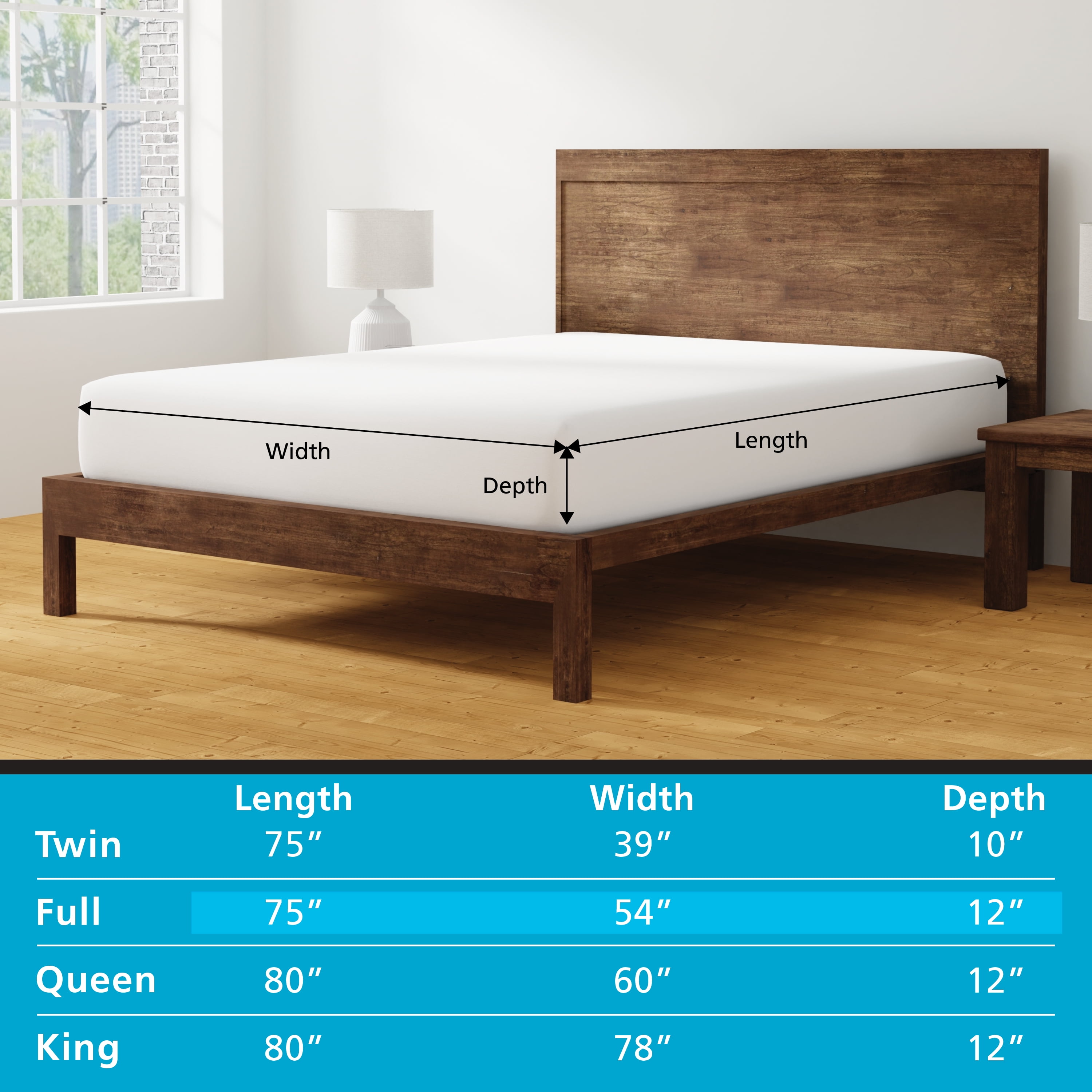 Mainstays Waterproof EVA Fitted Mattress Protector, Full