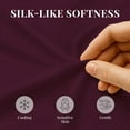 thumbnail image 3 of Sacred Thread Rayon Derived from Bamboo Sheets Twin Size, 18'' Deep Pocket Cooling Sheets for Hot Sleepers, 4 PC Cooling Sheets (Twin Size) (Eggplant), 3 of 9