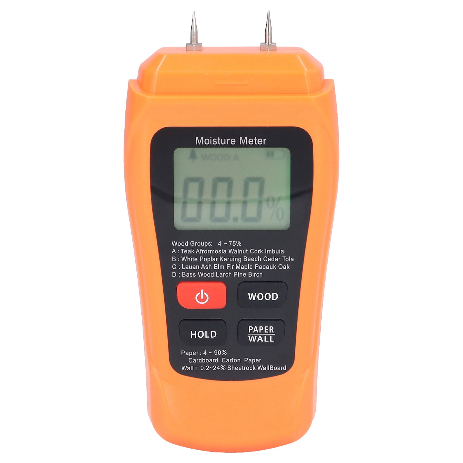 Moisture Meter, MT18 Simple Operaion Backlit LCD Display Handheld