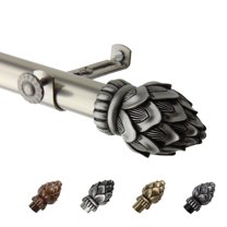 13/16" Dia Adjustable 28-48" Alonzo Curtain Rod in Satin Nickel