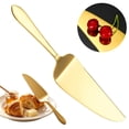 thumbnail image 3 of Stainless Steel Cake Server, Cake Pie Server, 2 In 1 Cake Cutter Server, Cake Cutter for Wedding, Thickened Dessert Slicing Tool, Non Stick Dessert Serving Knife, Pizza Pastry Cake Slicer,Gold, 3 of 6