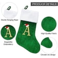 thumbnail image 3 of HOME'S FRIEND Christmas Stockings with Letters, 18 Inch Plush Monogram Christmas Stockings,Name Initial Large Embroidered Stockings,Christmas Tree Dec, 3 of 4